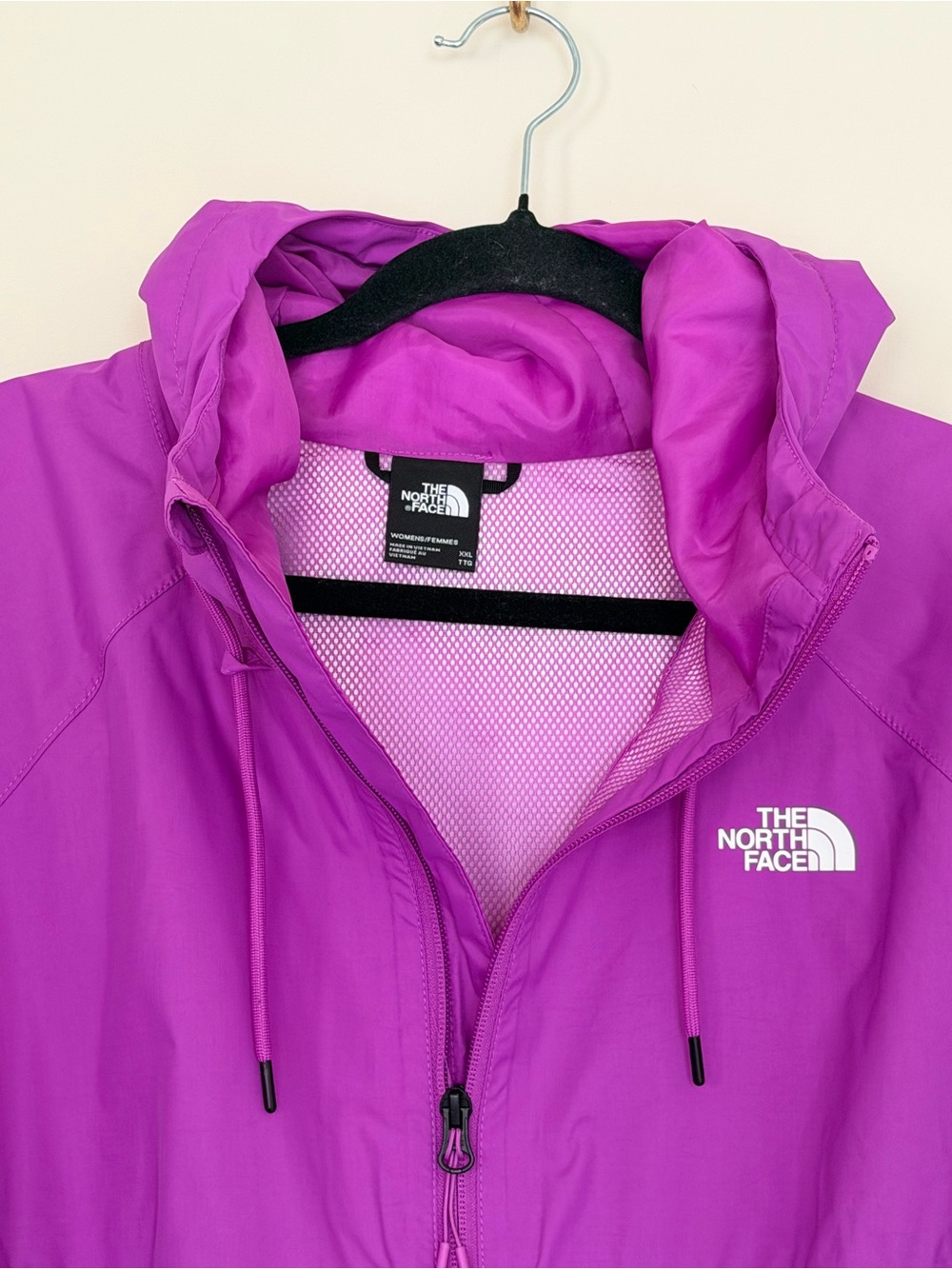 The North Face DryVent Rain Jacket Color Block Pink Hooded Windbreaker XXL - Picture 3 of 7